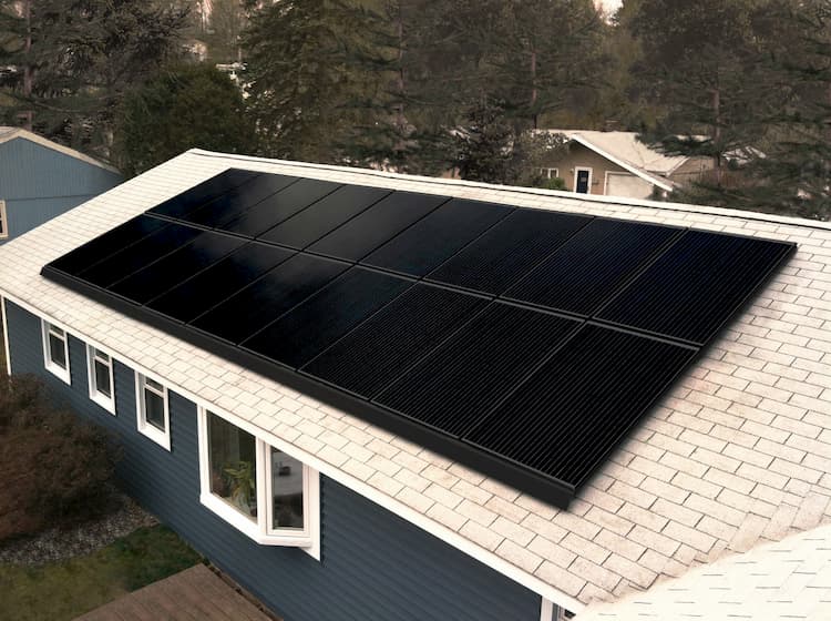 Solar panels on the home